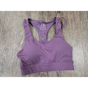 AYBL Purple Padded Racerback Stretch Sports Bra Size XS